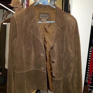 Leather blazer jacket